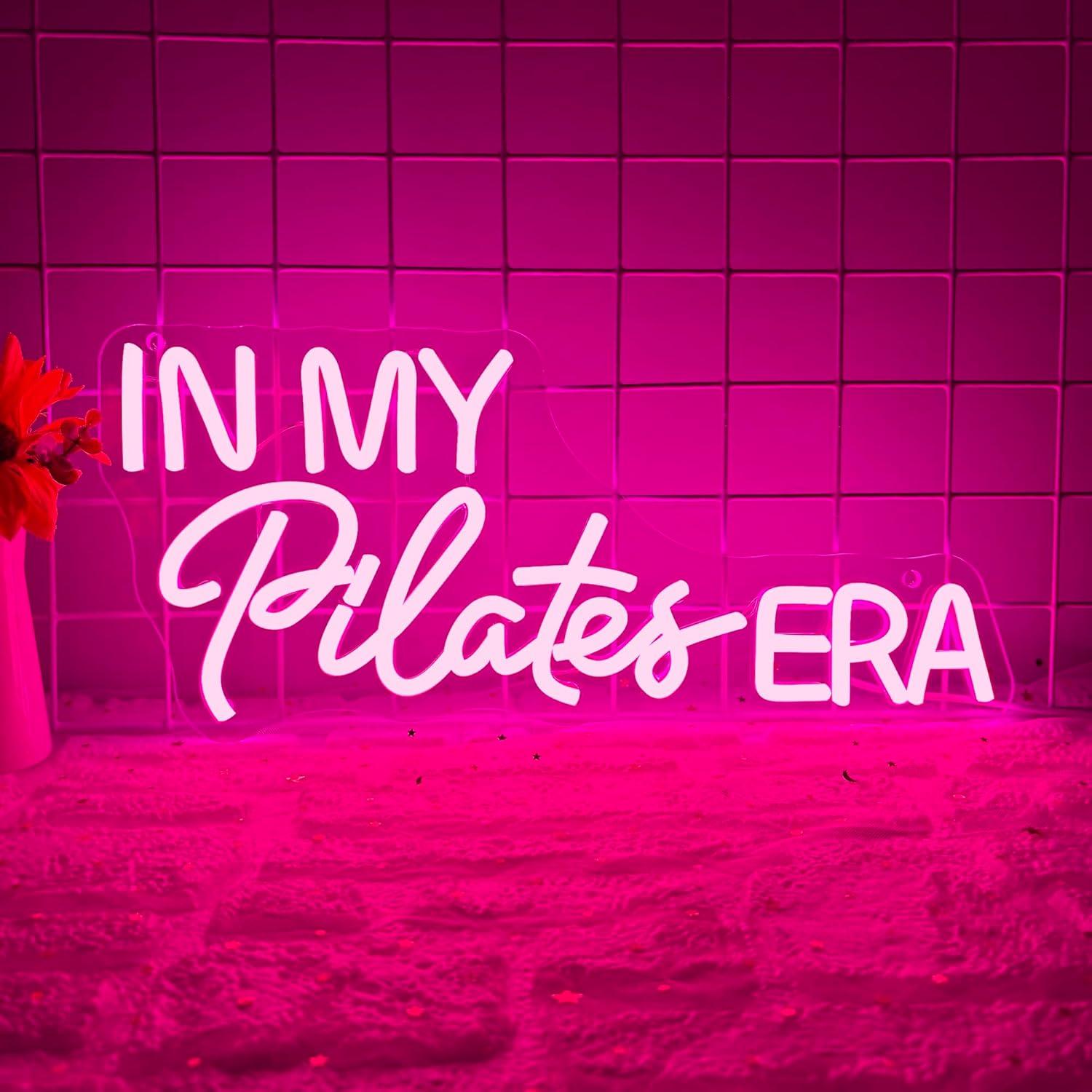Pilates Yoga Room - Letreiro Neon 'In My Pilates Era'