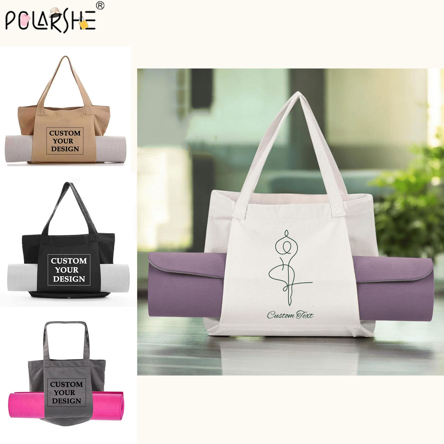 Pilates Yoga Bag - Bolsa tote personalizada para tapete de