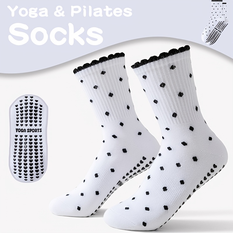 Pilates Yoga And Barre - Meias de Yoga Femininas Brancas com