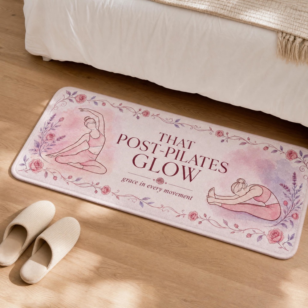 Pilates Yoga Room - Tapete Longo Decorativo de Flanela Macia