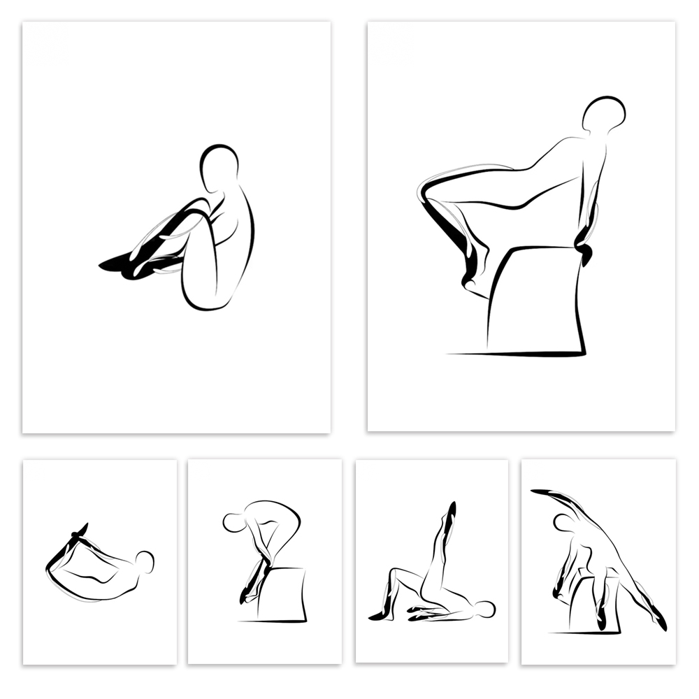 Cartazes de pilates, flexões d - Pilates Yoga Room avaliação e preço