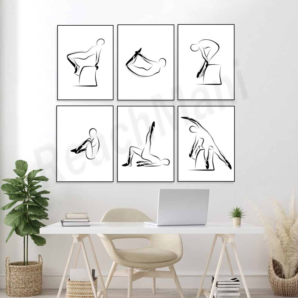 Cartazes de pilates, flexões d - Pilates Yoga Room avaliação e preço
