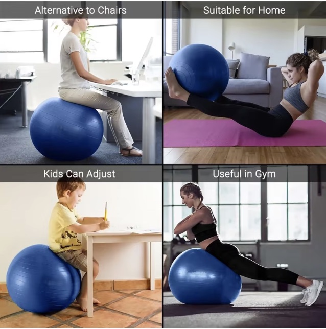 Bola de yoga 75cm, equipamento - Pilates Toning Ball avaliação e preço