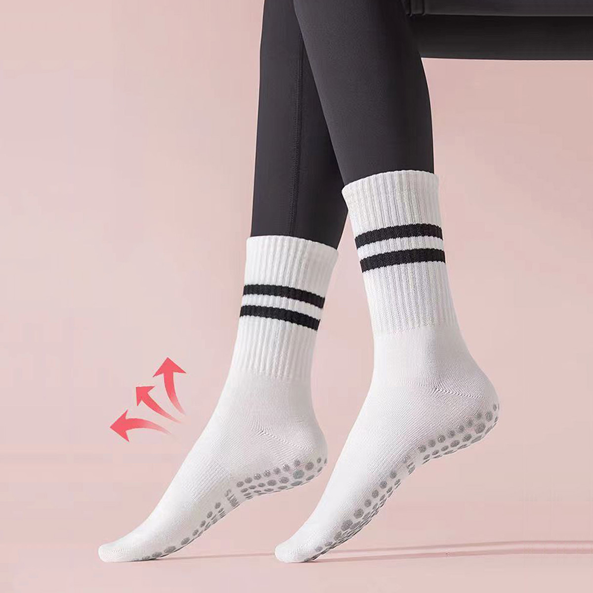 3 pares de meias longas de iog - Pilates Yoga And Barre avaliação e preço