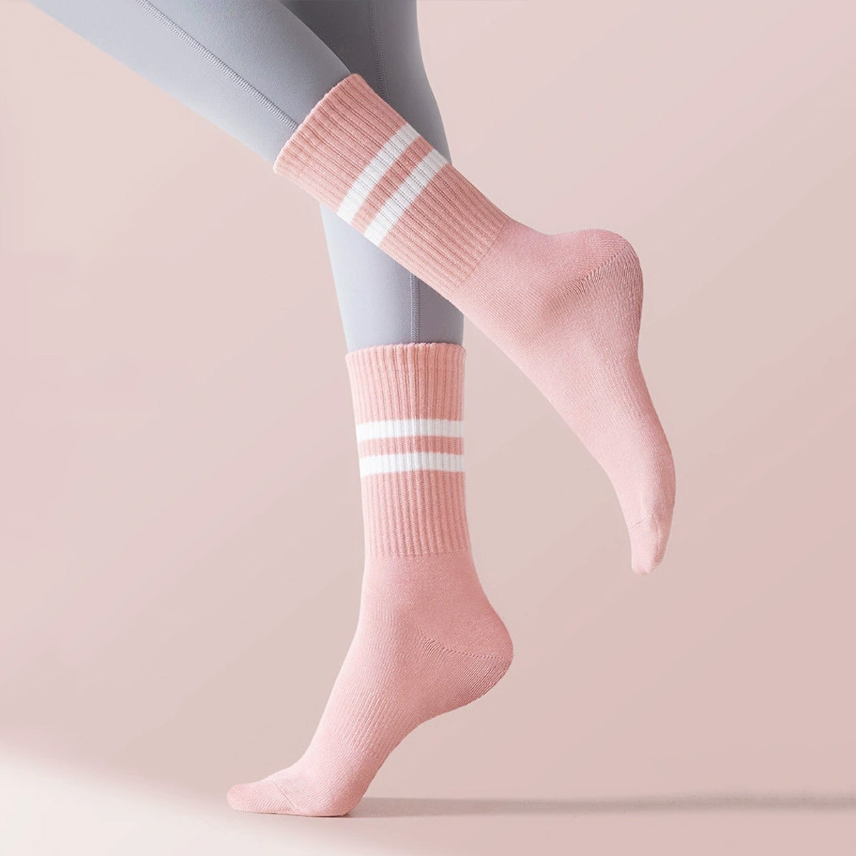 3 pares de meias longas de iog - Pilates Yoga And Barre avaliação e preço