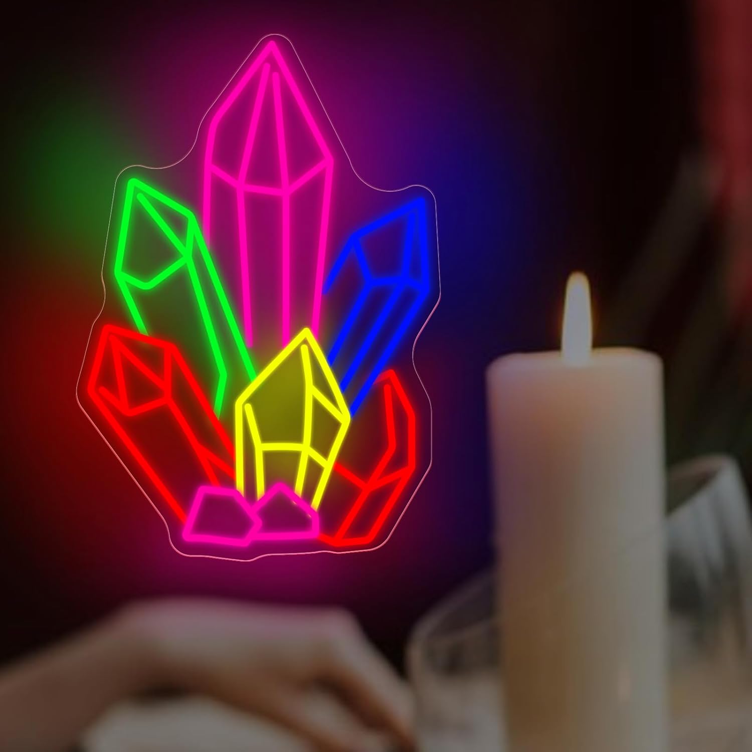 Letreiro Neon de Cristais e Pe - Pilates Yoga Room avaliação e preço